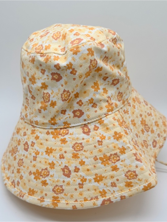 Lack of Color Holiday Bucket Hat Sunshine Bloom Floral Boho Sun Hat Cream Orange